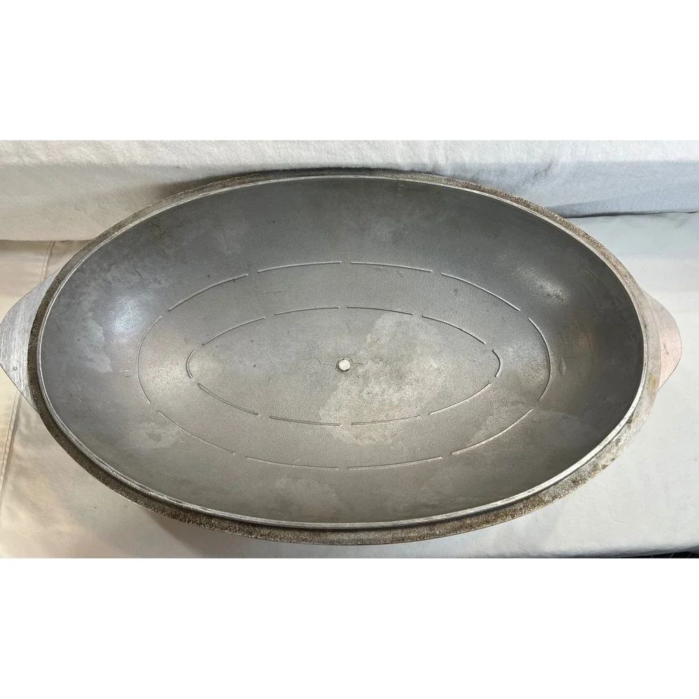 Vintage Dr Koch Hammercraft Aluminum‎ Oval Roaster Dutch Oven Lid 18.5 Inch